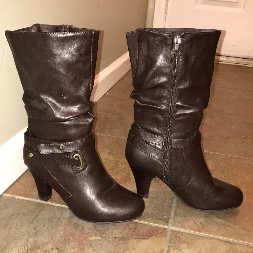 Rebel Women’s Brown Heeled Kelsey Boots | Size 7M
